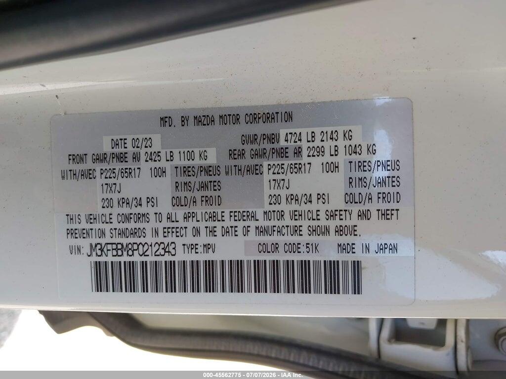 JM3KFBBM8P0212343 2023 MAZDA CX-5 photo no. 9