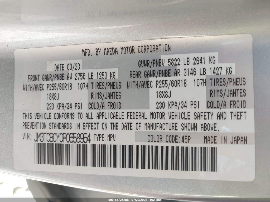 JM3TCBCY0P0658954 2023 MAZDA CX-9 photo no. 9
