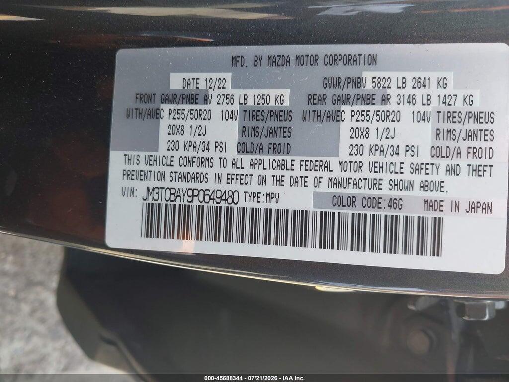 JM3TCBAY9P0649480 2023 MAZDA CX-9 photo no. 9