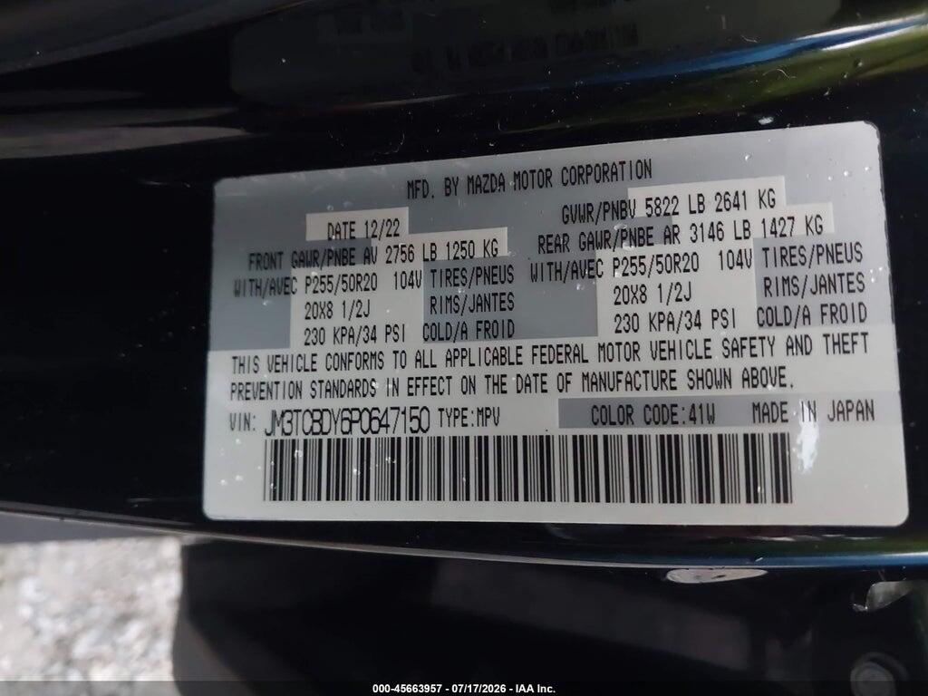 JM3TCBDY6P0647150 2023 MAZDA CX-9 photo no. 9