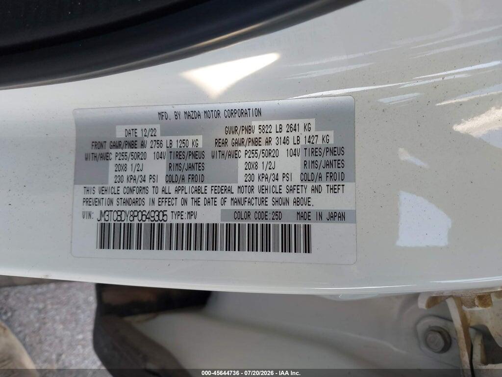 JM3TCBDY8P0649305 2023 MAZDA CX-9 photo no. 9