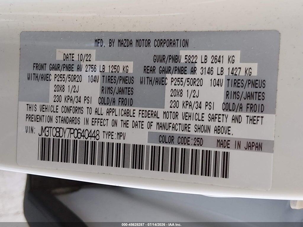 JM3TCBDY7P0640448 2023 MAZDA CX-9 photo no. 9
