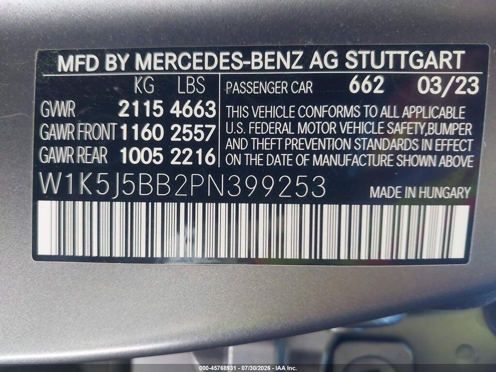 W1K5J5BB2PN399253 2023 MERCEDES-BENZ AMG CLA 35 photo no. 9