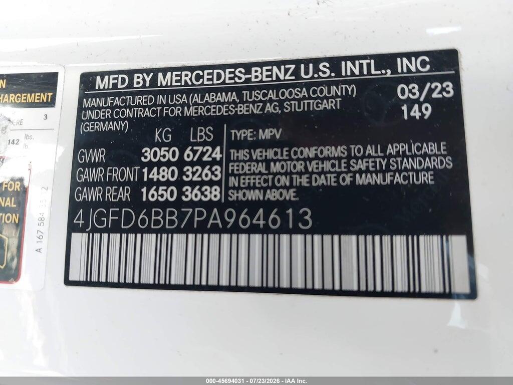 4JGFD6BB7PA964613 2023 MERCEDES-BENZ AMG GLE 53 COUPE photo no. 9