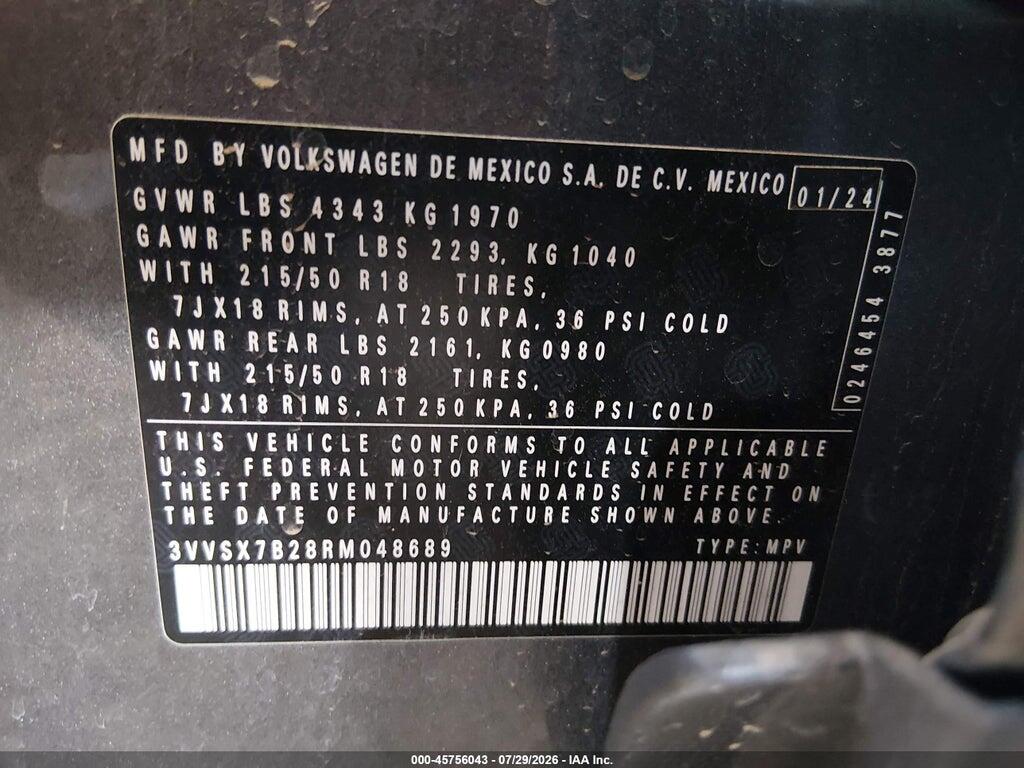 3VVSX7B28RM048689 2024 VOLKSWAGEN TAOS photo no. 9