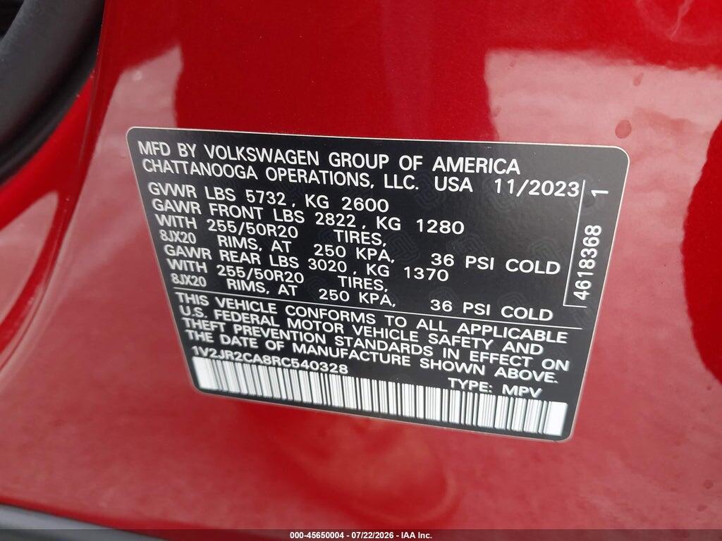 1V2JR2CA8RC540328 2024 VOLKSWAGEN ATLAS photo no. 9