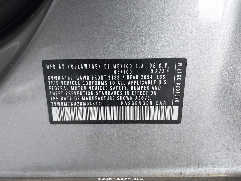 3VWBM7BU2RM043140 2024 VOLKSWAGEN JETTA photo no. 9