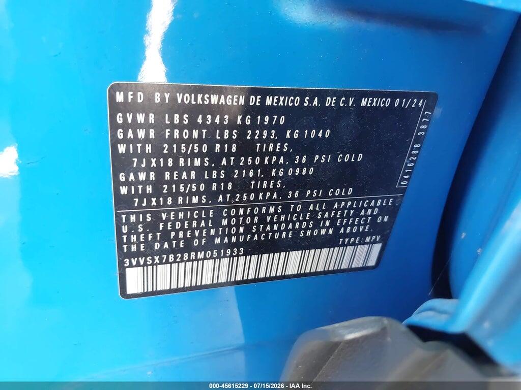3VVSX7B28RM051933 2024 VOLKSWAGEN TAOS photo no. 9