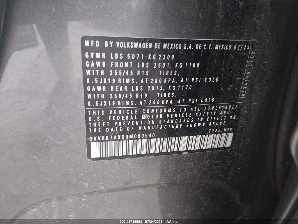 3VV8B7AX0RM090540 2024 VOLKSWAGEN TIGUAN photo no. 9