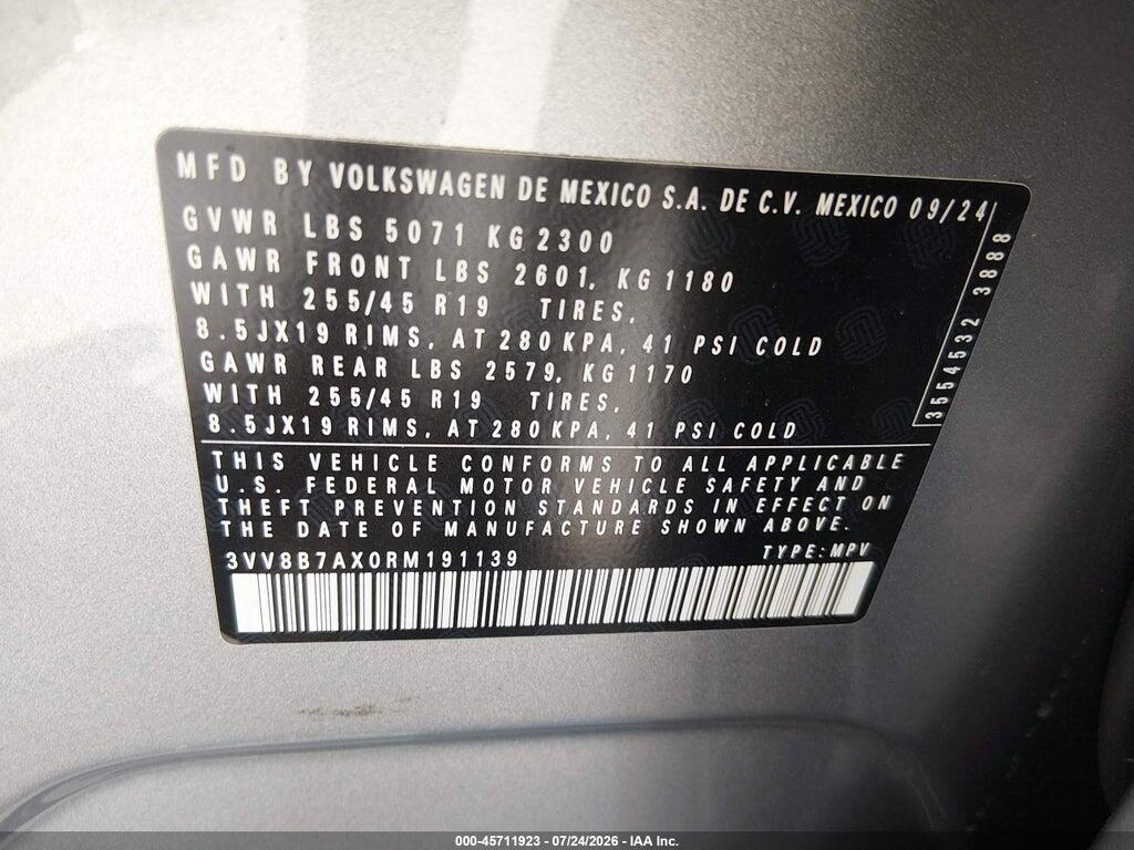 3VV8B7AX0RM191139 2024 VOLKSWAGEN TIGUAN photo no. 9