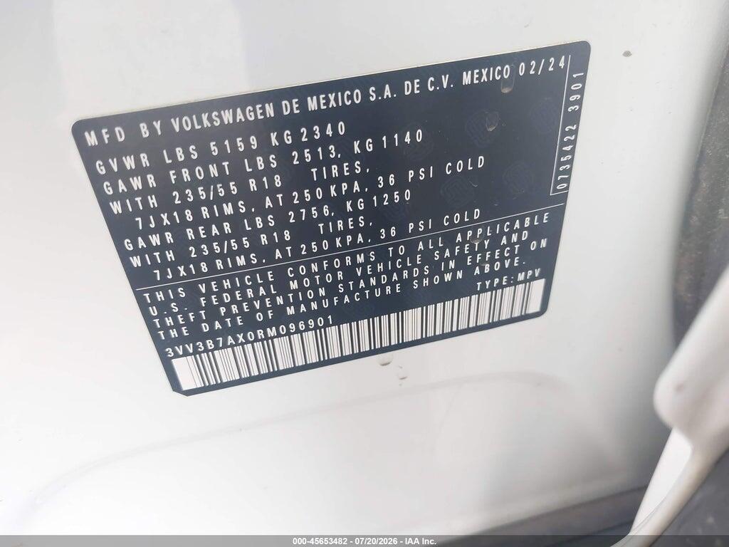 3VV3B7AX0RM096901 2024 VOLKSWAGEN TIGUAN photo no. 9