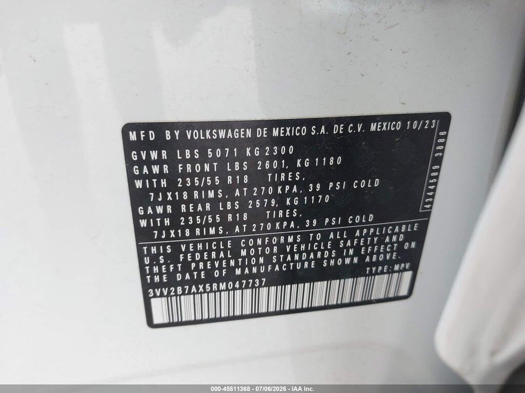 3VV2B7AX5RM047737 2024 VOLKSWAGEN TIGUAN photo no. 9