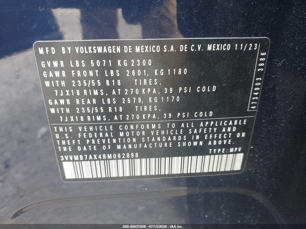 3VVMB7AX4RM062898 2024 VOLKSWAGEN TIGUAN photo no. 8