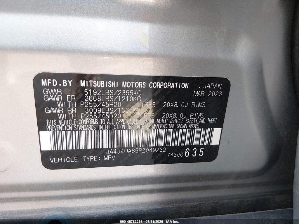 JA4J4UA85PZ049232 2023 MITSUBISHI OUTLANDER photo no. 9