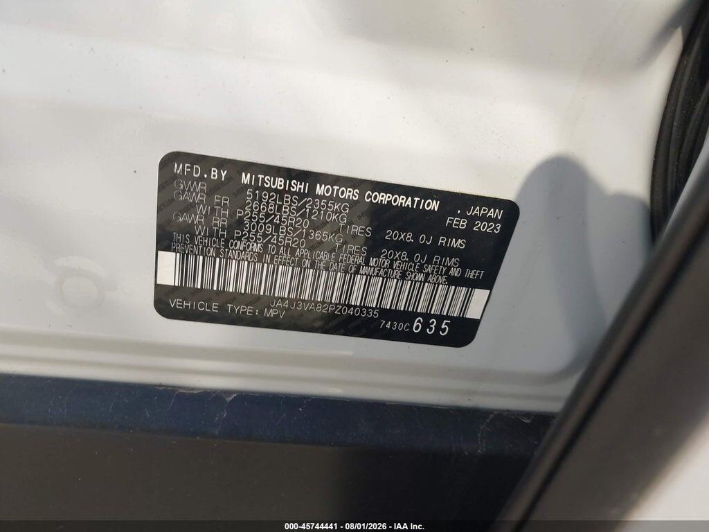 JA4J3VA82PZ040335 2023 MITSUBISHI OUTLANDER photo no. 9