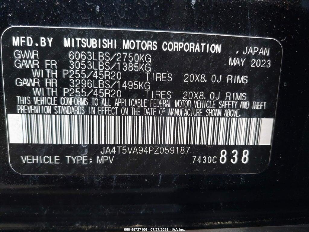 JA4T5VA94PZ059187 2023 MITSUBISHI OUTLANDER PHEV photo no. 9