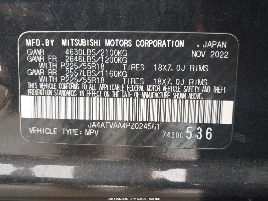 JA4ATVAA4PZ024561 2023 MITSUBISHI ECLIPSE CROSS photo no. 9