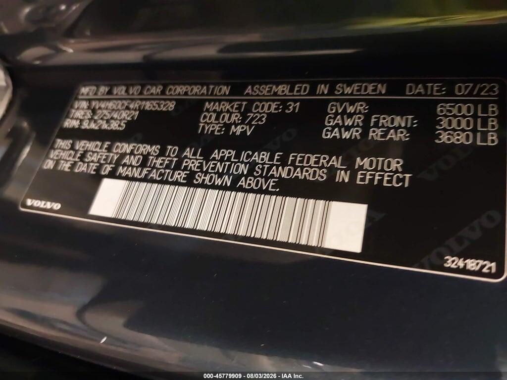 2024 VOLVO XC90 RECHARGE PLUG-IN HYBRID T8 ULTIMATE BRIGHT THEME 7-SEATER — Фото 9 из 16