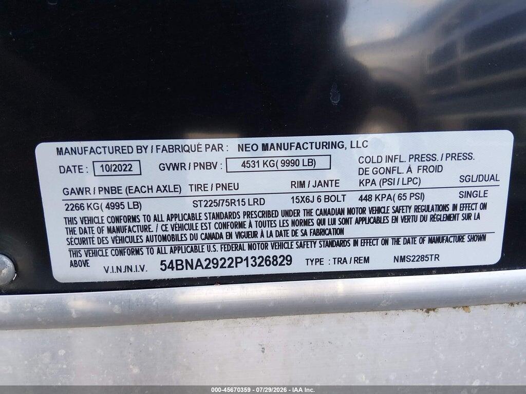 54BNA2922P1326829 2023 NEO NMF photo no. 9