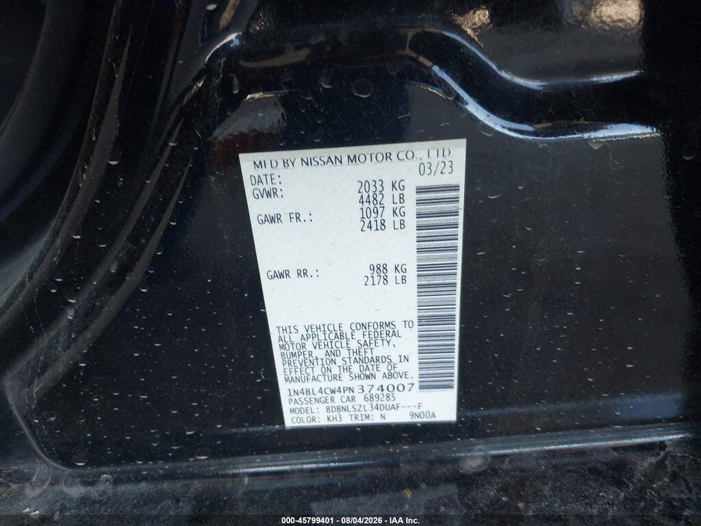 1N4BL4CW4PN374007 2023 NISSAN ALTIMA photo no. 9