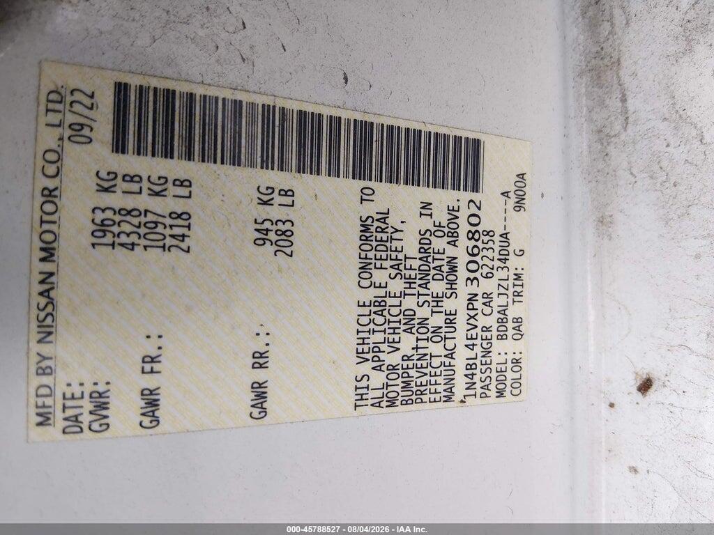 1N4BL4EVXPN306802 2023 NISSAN ALTIMA photo no. 9