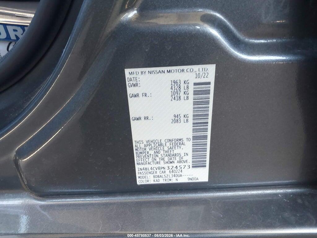 1N4BL4CV8PN324573 2023 NISSAN ALTIMA photo no. 9