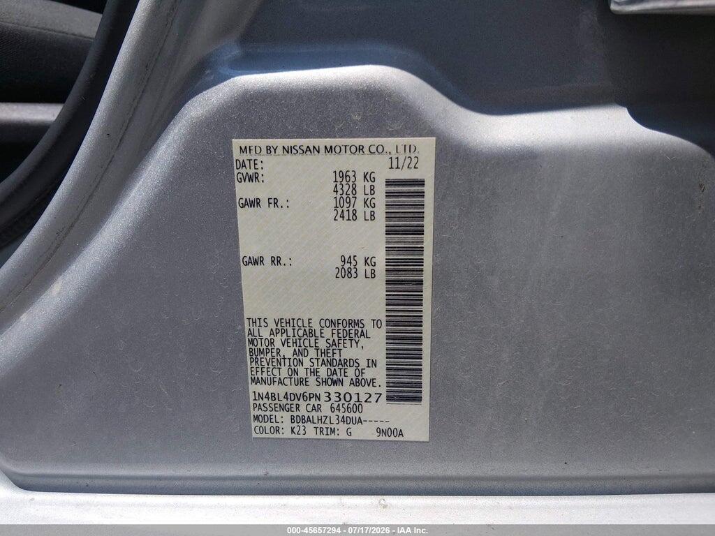 1N4BL4DV6PN330127 2023 NISSAN ALTIMA photo no. 9