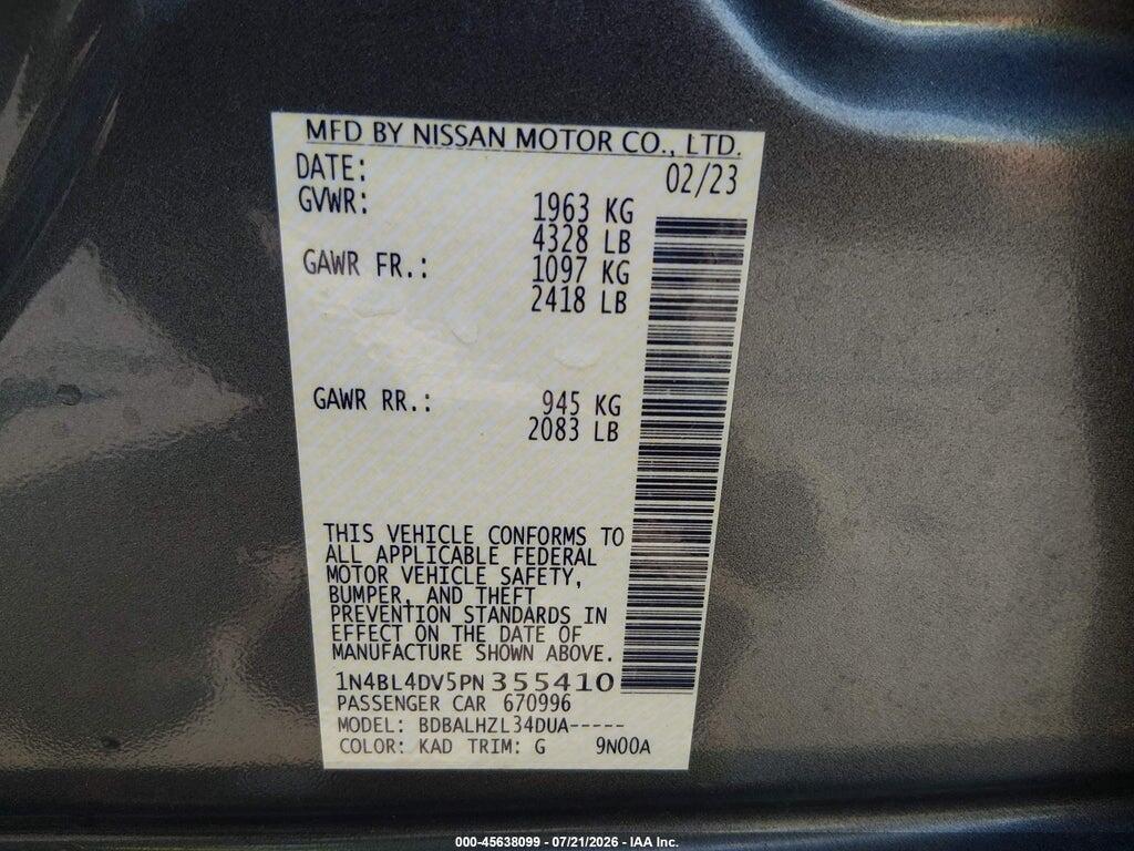 1N4BL4DV5PN355410 2023 NISSAN ALTIMA photo no. 9