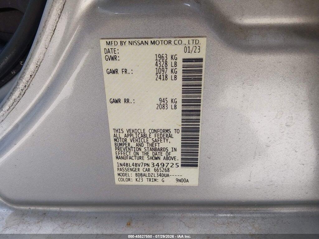 1N4BL4BV7PN349725 2023 NISSAN ALTIMA photo no. 9