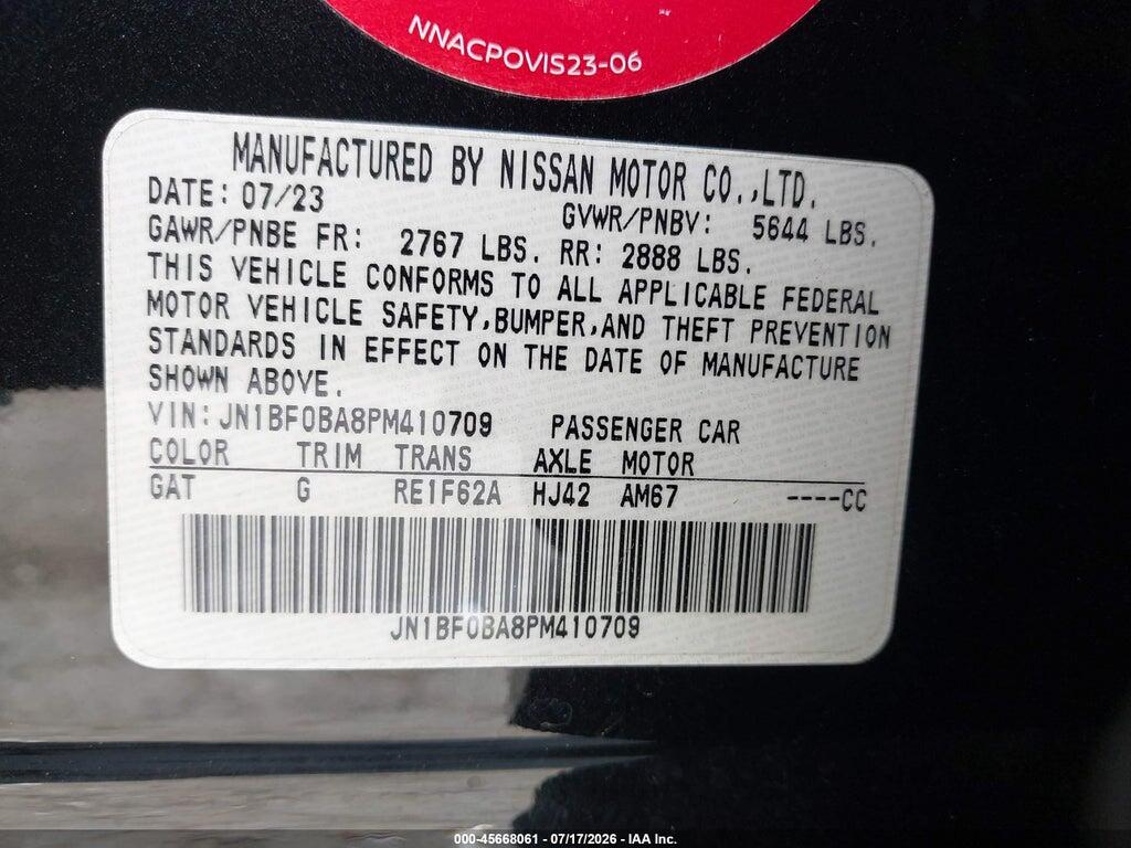 JN1BF0BA8PM410709 2023 NISSAN ARIYA photo no. 9