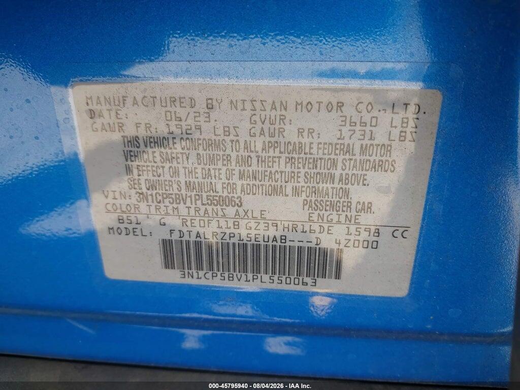 3N1CP5BV1PL550063 2023 NISSAN KICKS photo no. 9