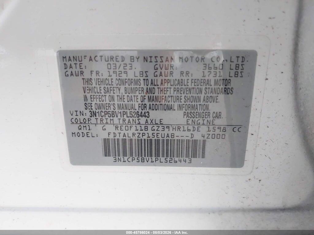 3N1CP5BV1PL526443 2023 NISSAN KICKS photo no. 9