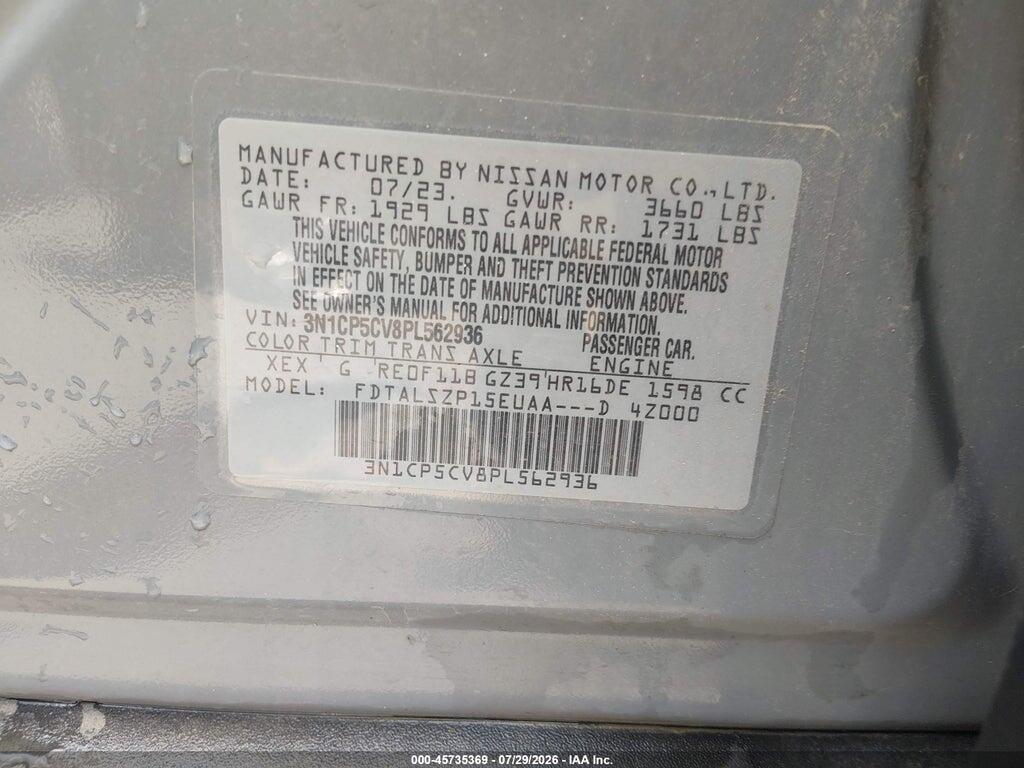 3N1CP5CV8PL562936 2023 NISSAN KICKS photo no. 9