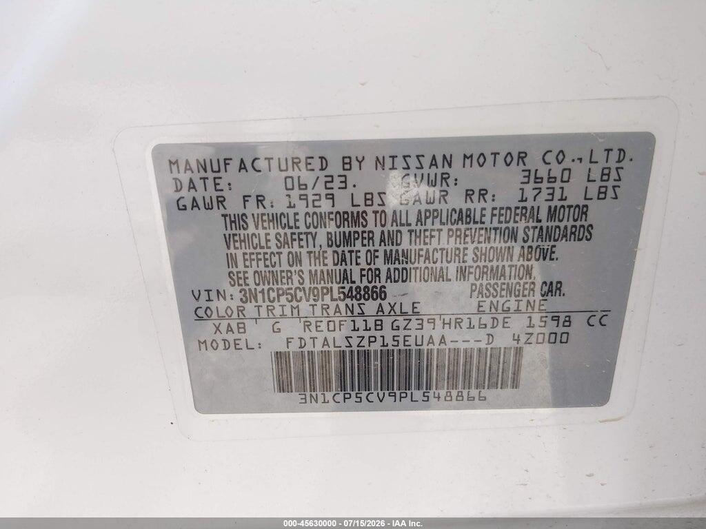 3N1CP5CV9PL548866 2023 NISSAN KICKS photo no. 9