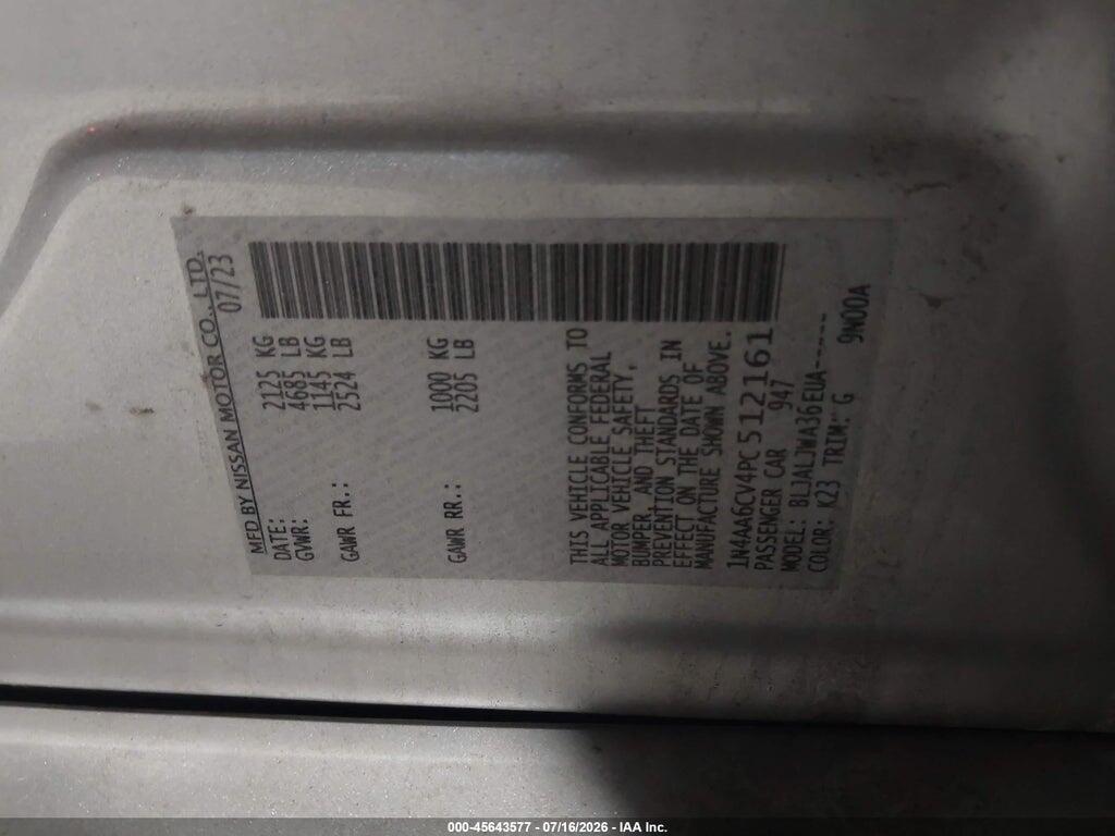 1N4AA6CV4PC512161 2023 NISSAN MAXIMA photo no. 9