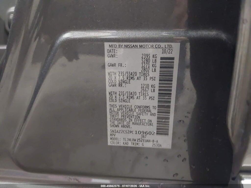 5N1AZ2CS2PC109602 2023 NISSAN MURANO photo no. 9