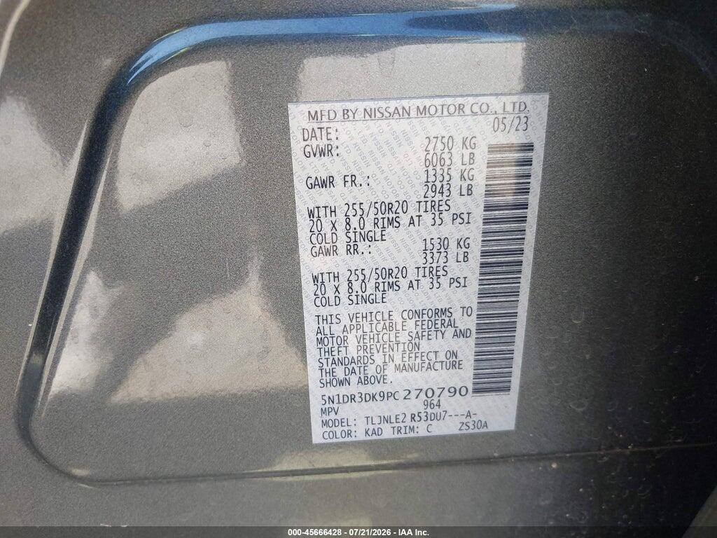 5N1DR3DK9PC270790 2023 NISSAN PATHFINDER photo no. 9