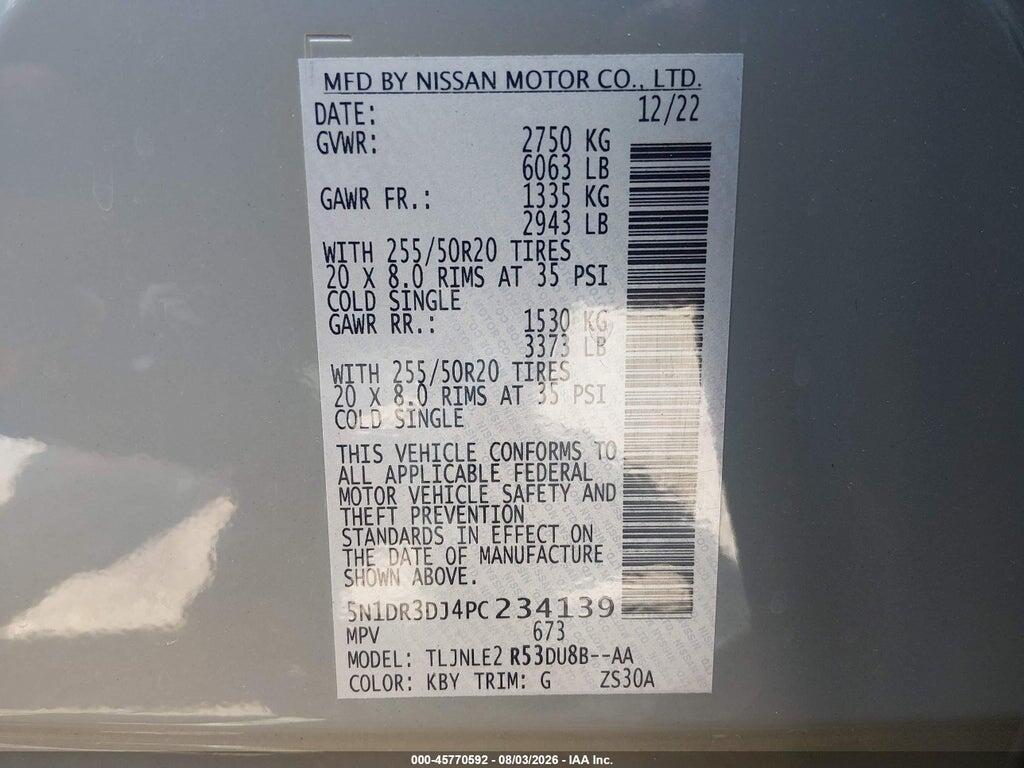 5N1DR3DJ4PC234139 2023 NISSAN PATHFINDER photo no. 9