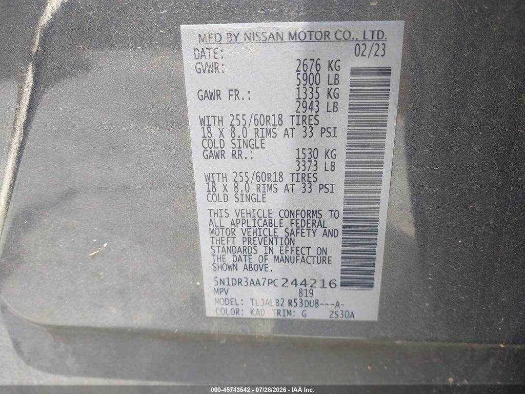 5N1DR3AA7PC244216 2023 NISSAN PATHFINDER photo no. 9