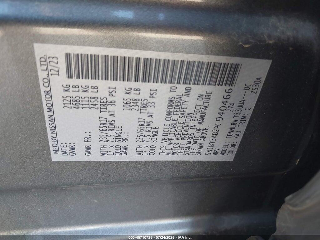 5N1BT3AB2PC940466 2023 NISSAN ROGUE photo no. 9