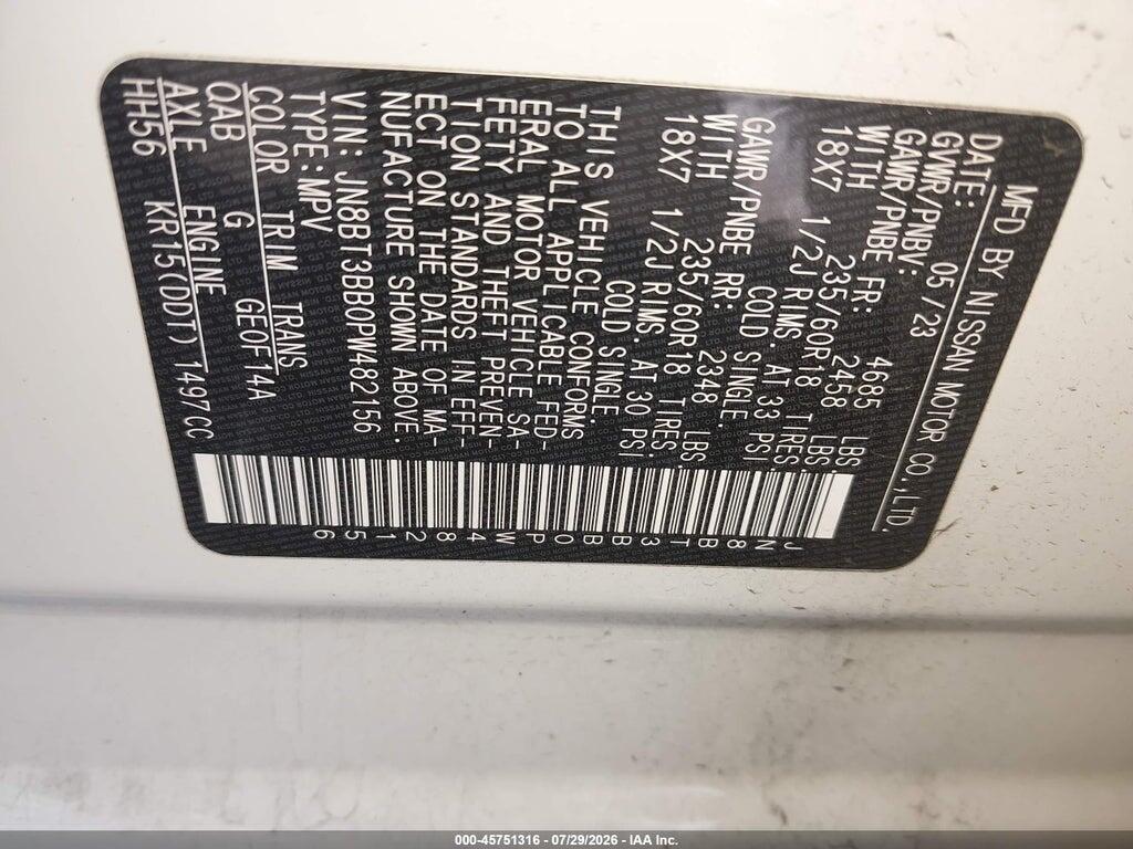 JN8BT3BB0PW482156 2023 NISSAN ROGUE photo no. 9