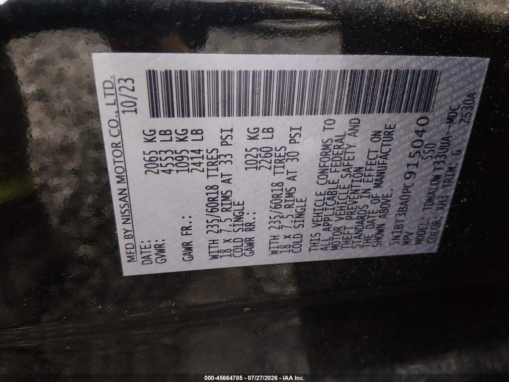 5N1BT3BA0PC915040 2023 NISSAN ROGUE photo no. 9