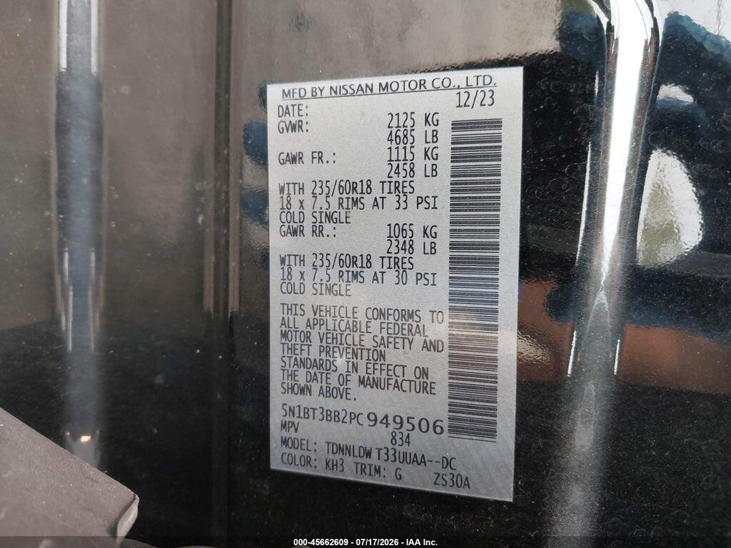 5N1BT3BB2PC949506 2023 NISSAN ROGUE photo no. 9