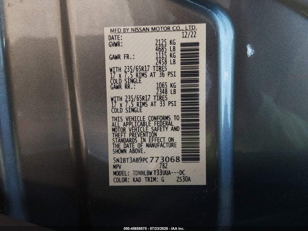 5N1BT3AB9PC773068 2023 NISSAN ROGUE photo no. 9