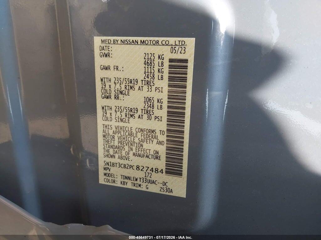 5N1BT3CB2PC827484 2023 NISSAN ROGUE photo no. 9