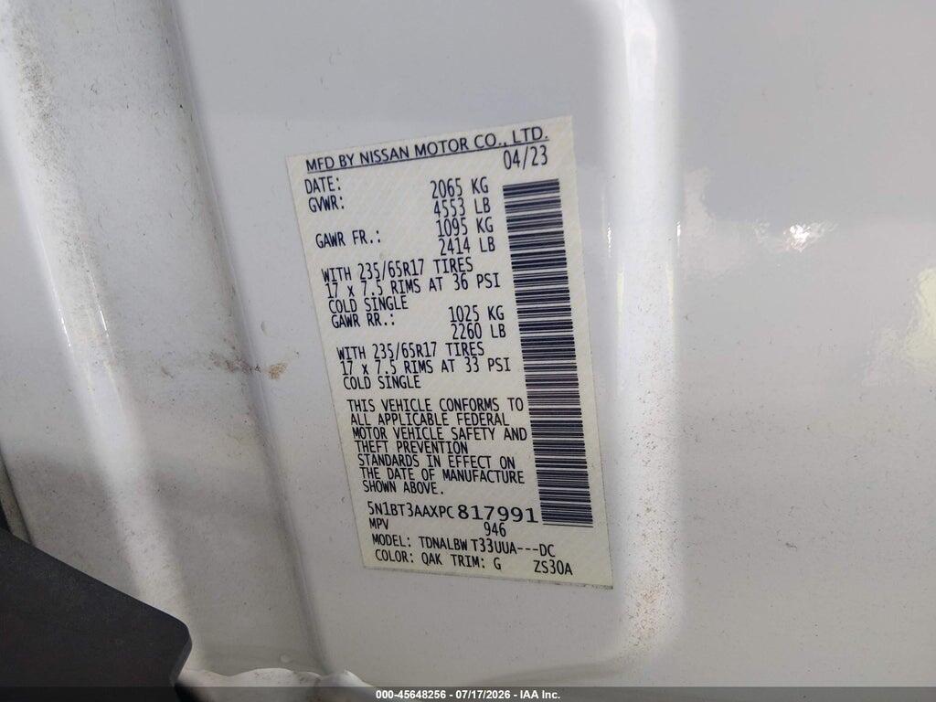 5N1BT3AAXPC817991 2023 NISSAN ROGUE photo no. 9