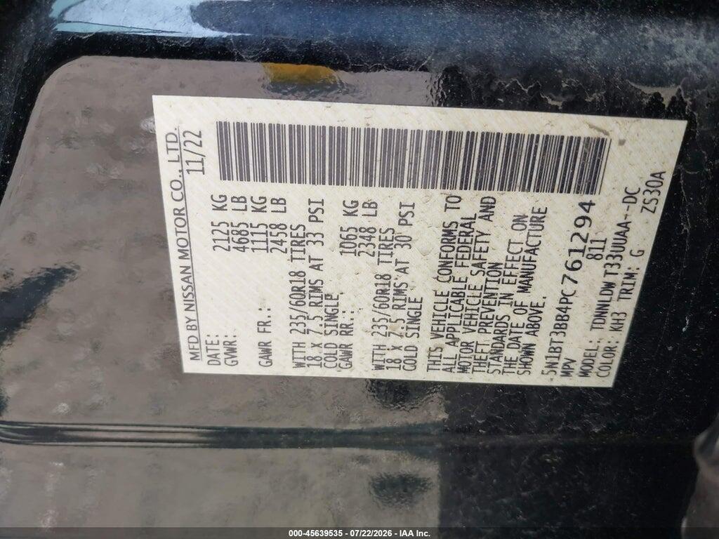 5N1BT3BB4PC761294 2023 NISSAN ROGUE photo no. 9