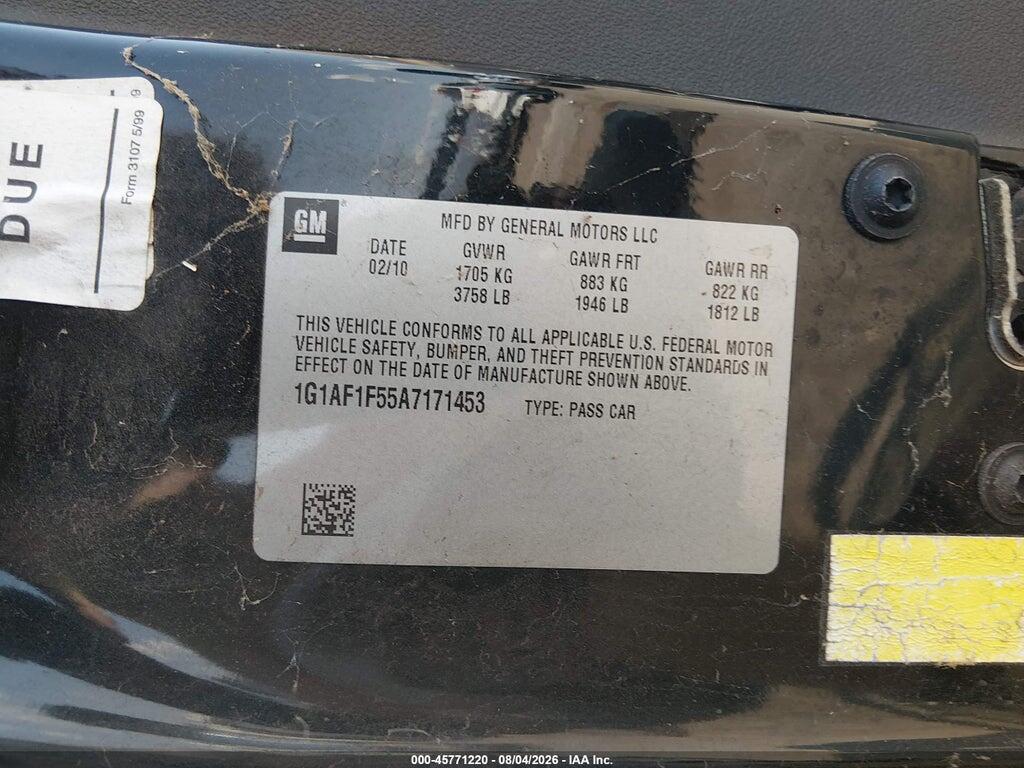 1G1AF1F55A7171453 2010 CHEVROLET COBALT photo no. 9