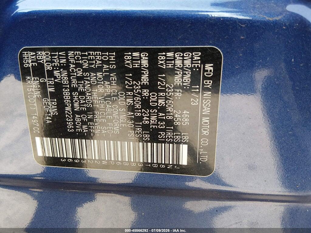 JN8BT3BB6PW223963 2023 NISSAN ROGUE photo no. 9