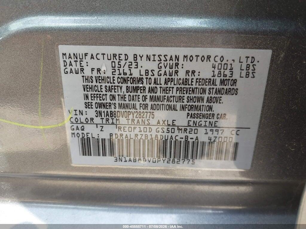 3N1AB8DV0PY282775 2023 NISSAN SENTRA photo no. 9
